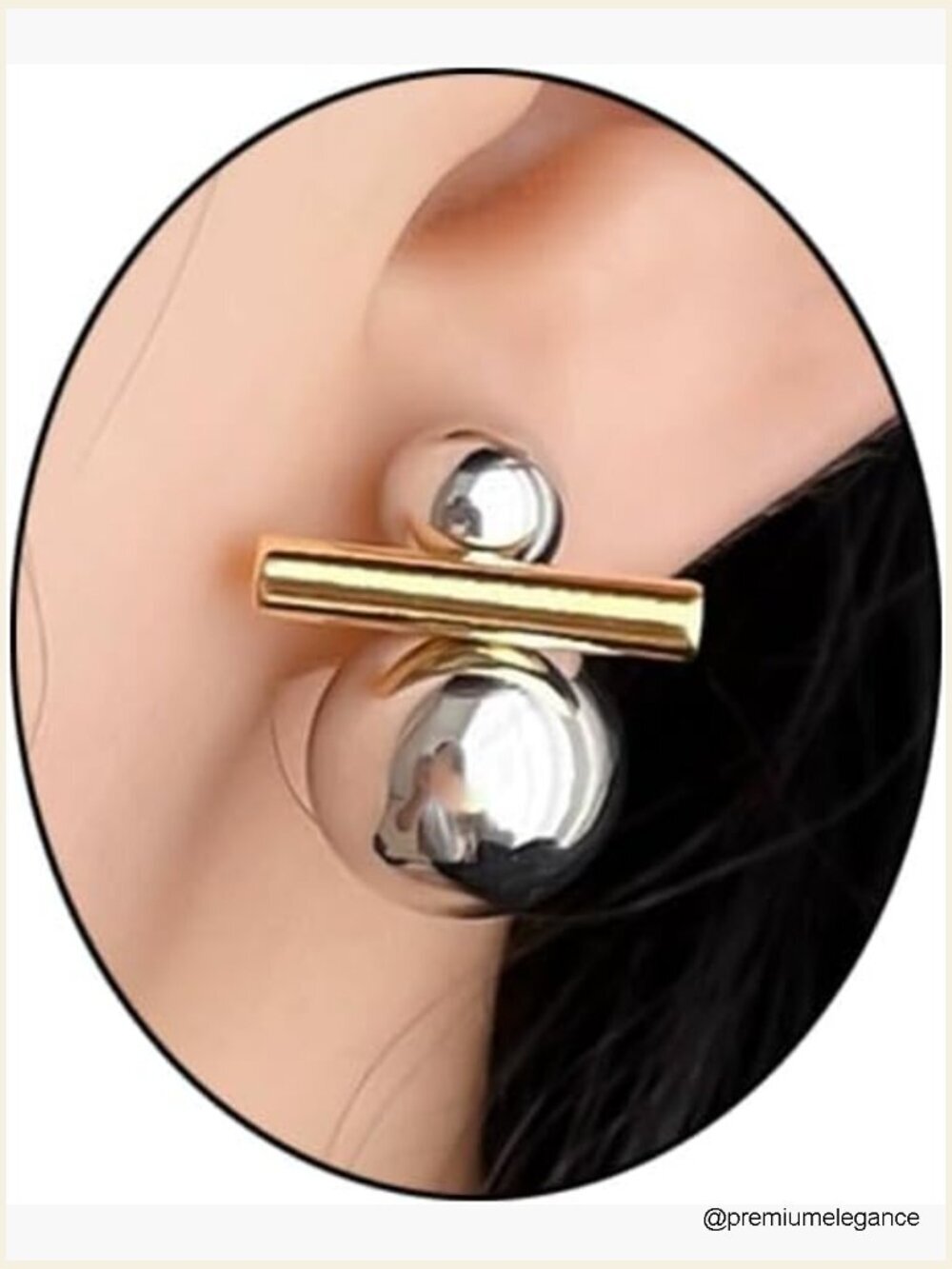 Two Tone Teardrop Drop & Dangle Earrings Chunky Geometric Lightweight